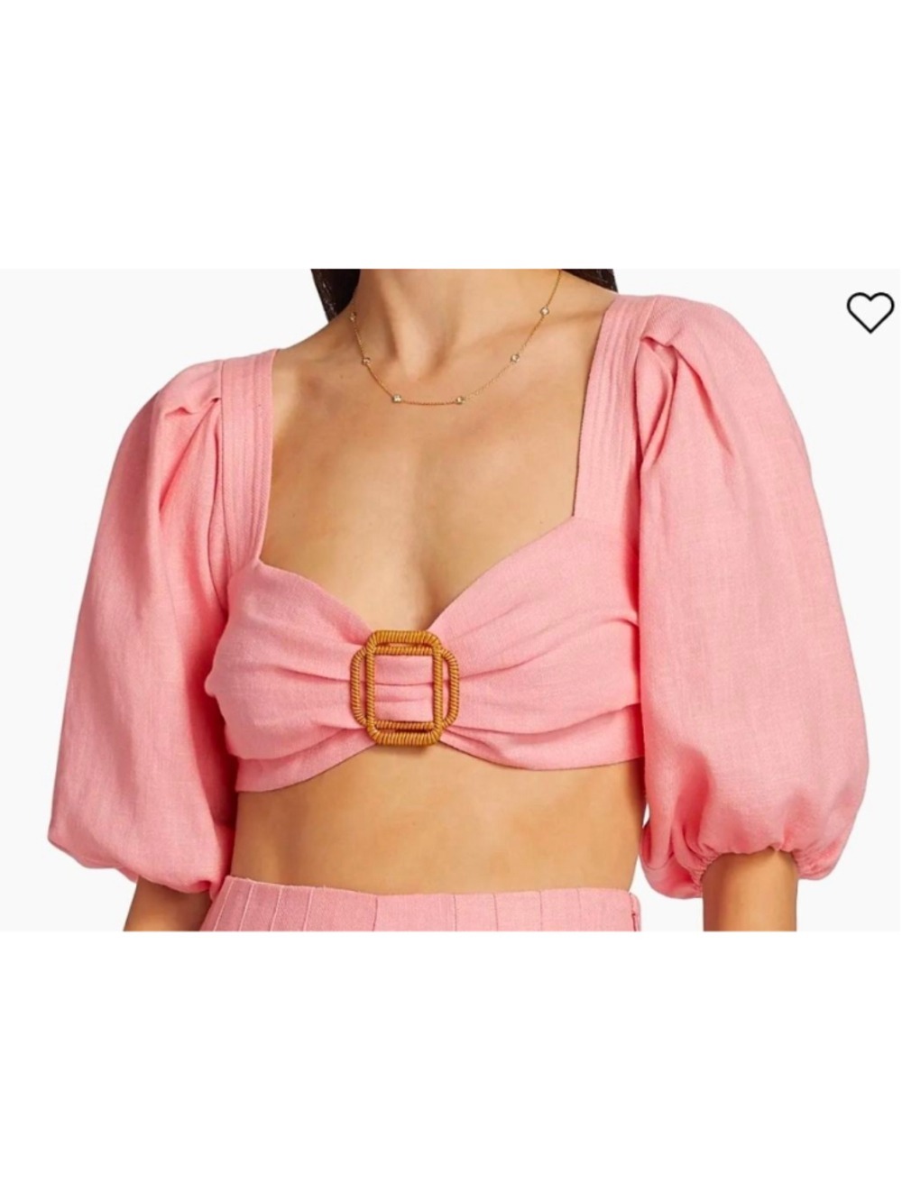 NWT Ramy Brook Kelsey Puff-Sleeve Crop Top Size 6